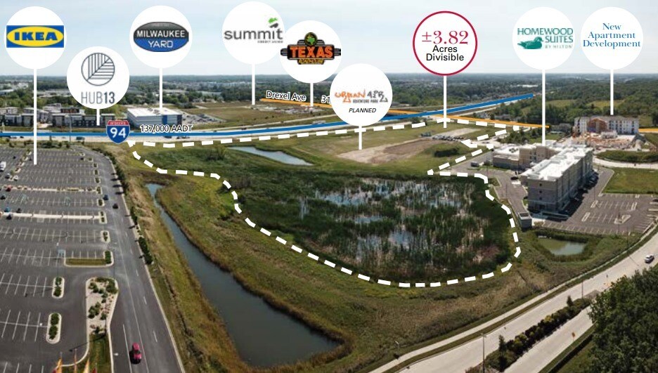 More Photos Of NWC Drexel Ave @ Interstate 94, Oak Creek Land For Sale