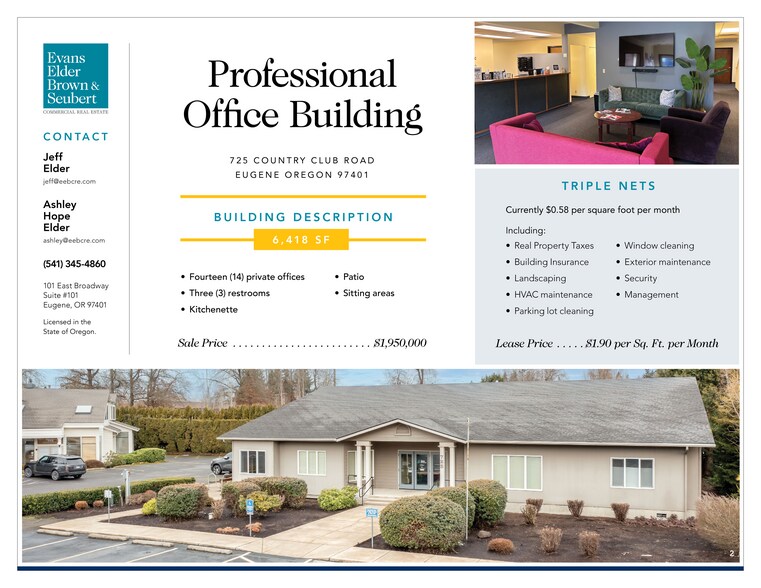 More Photos Of 725 Country Club Rd, Eugene Office For Lease