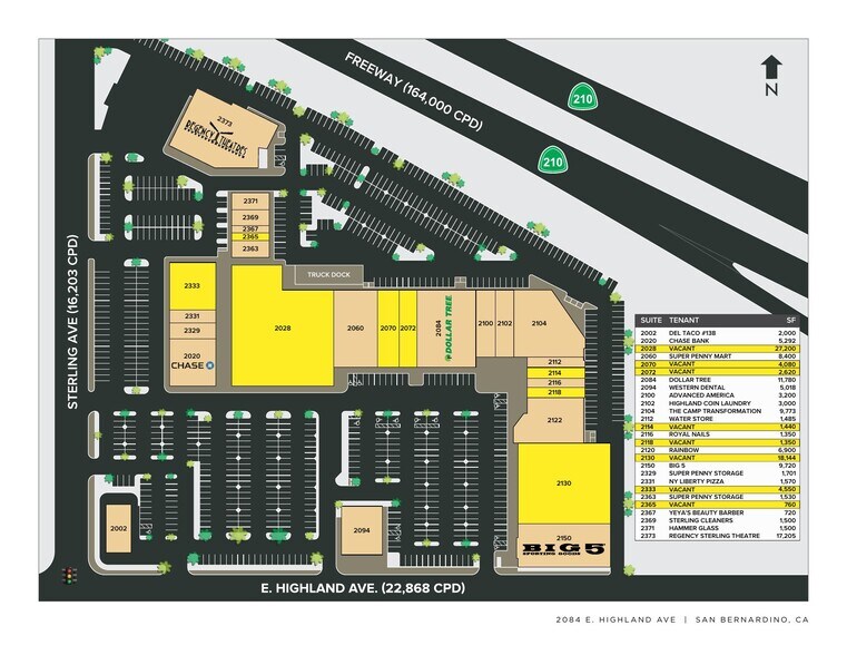 More Photos Of 2100-2130 E Highland Ave, San Bernardino Unknown For Lease