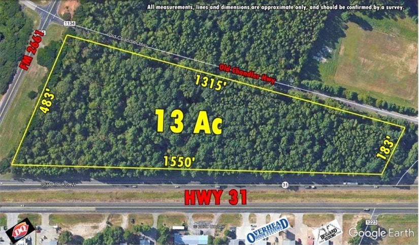 More Photos Of 16393 Highway 31, Tyler Land For Sale