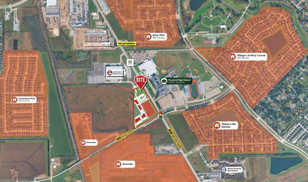 More Photos Of NWC Bailey Rd and Highway 35, Pearland Unknown For Lease